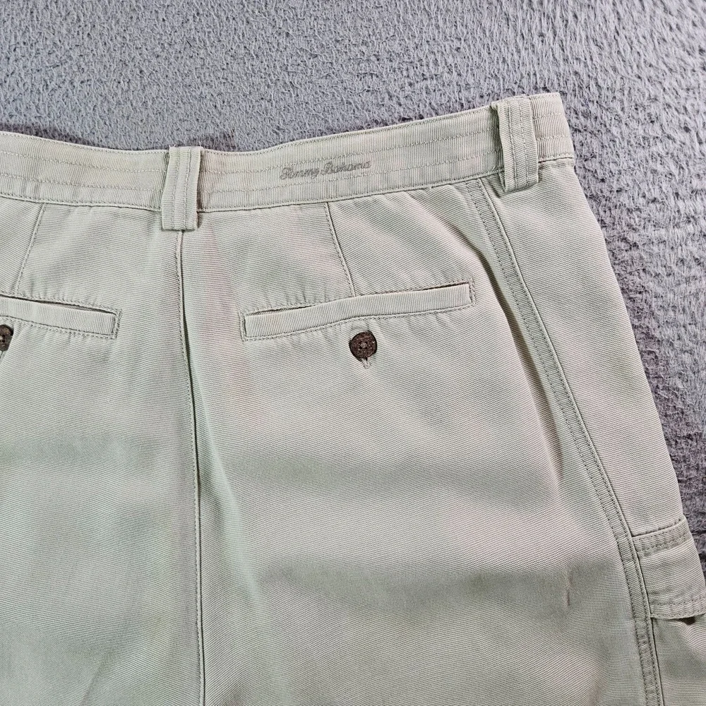 Tommy Bahama Cargo Shorts Men 36 Relaxed Fit‎ Y2K Lyocell Cotton Beige